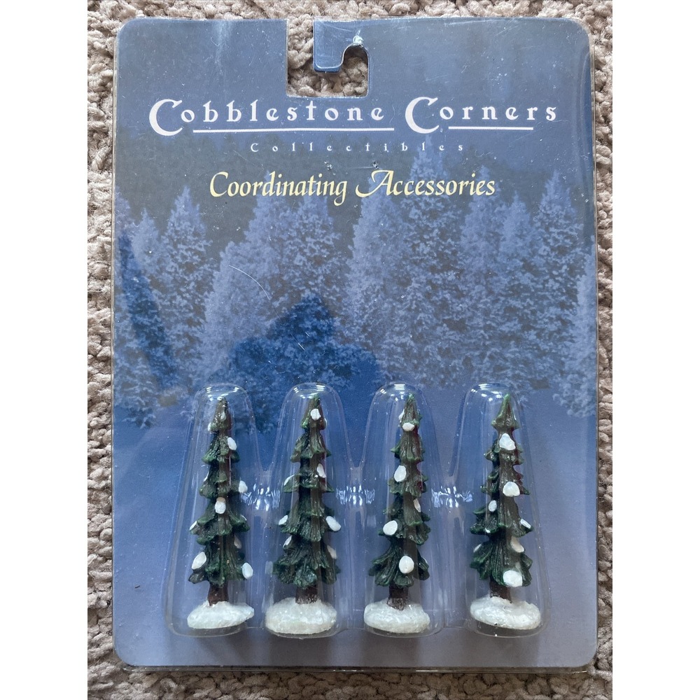 NIP‎ Vintage Cobblestone Corners Coordinating Accessories Trees